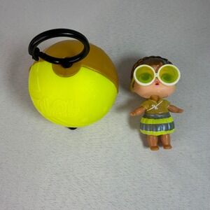 LOL Surprise Doll 2022 MGA Bhaddie Neon Yellow Gold Glitter with Case Ball DJ